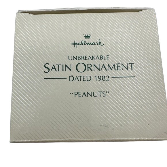 Hallmark Keepsake Ornament Peanuts Snoopy Christmas 1982 Unbreakable Satin Blue - Picture 9 of 10